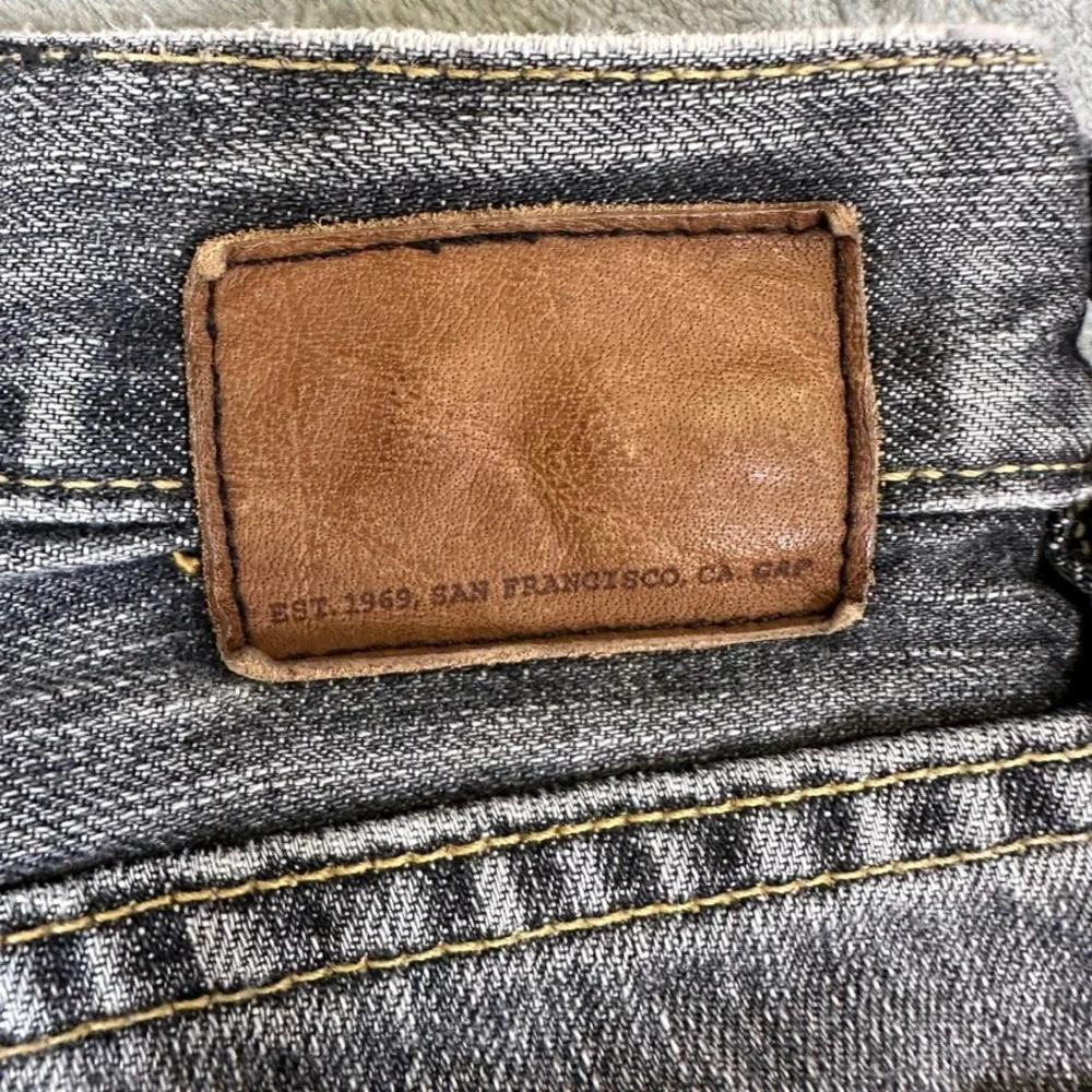Vintage Mens Boot Fit Jeans 32x32 Gray 100% Cotton Denim Button Fly Distressed